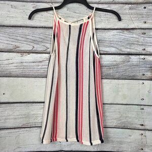 Maurices Crochet Stripe Lace-Up Tank Top Womens M